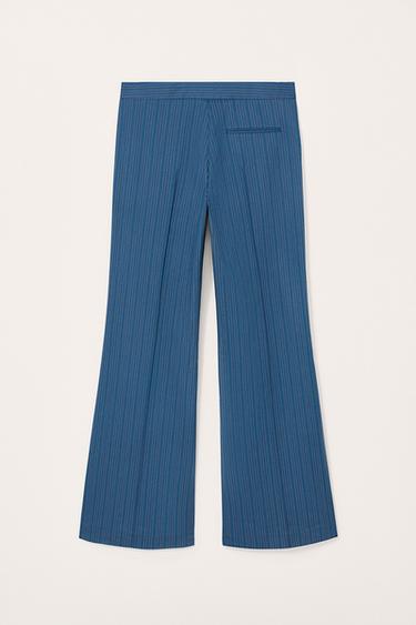 PANTALON FLARE RAYURES ÉDITION LIMITÉE - Bleu moyen de Zara - Image 4