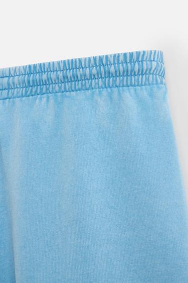WASHED RELAXED FIT JOGGER BERMUDA SHORTS - Faded blue by Zara - Image 9