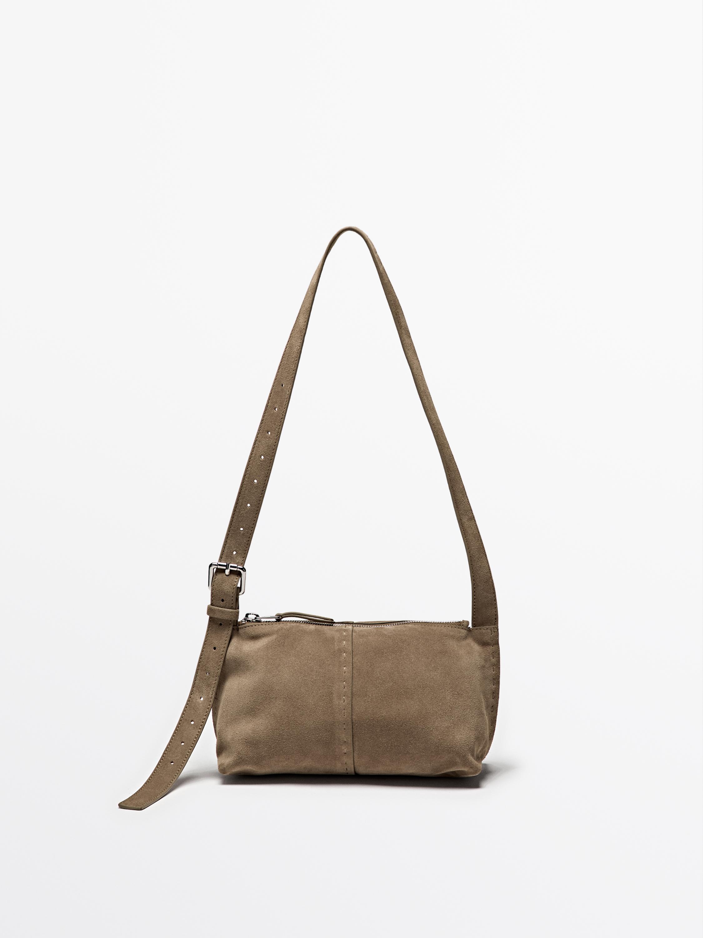 Mini-sac à bandoulière en croûte de cuir