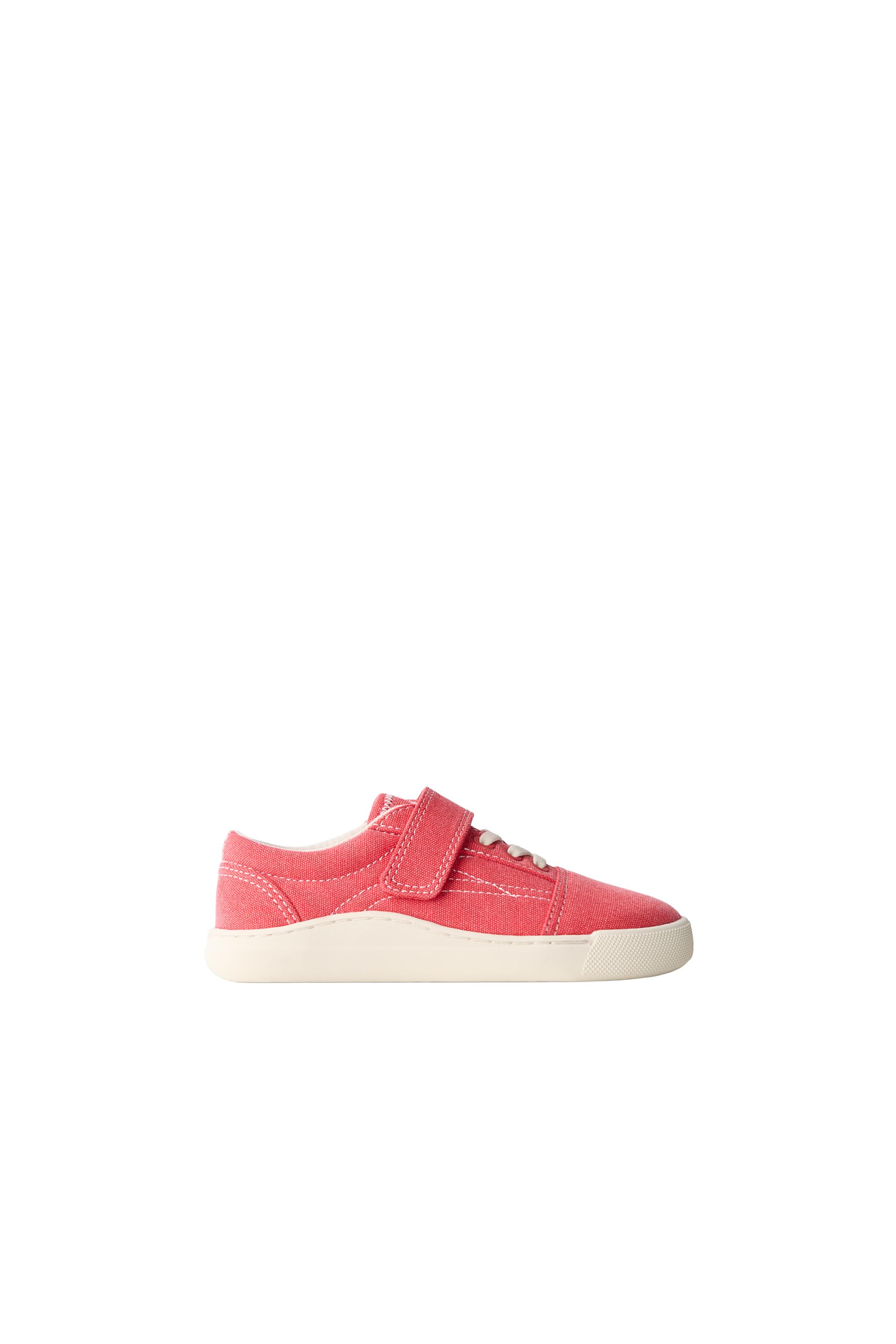 ZARA 靴 COTTON SNEAKERS - Red | ZARA United States