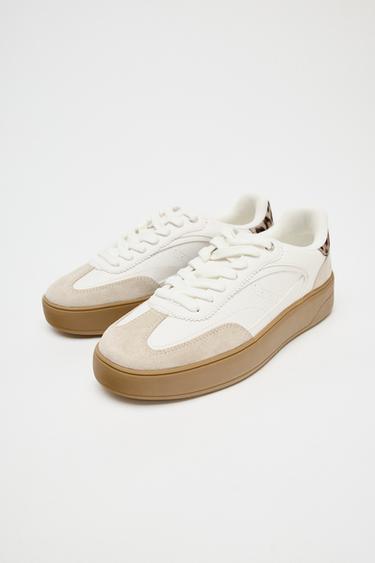 ANIMAL PRINT TRAINERS - Ecru White by Zara - Image 2
