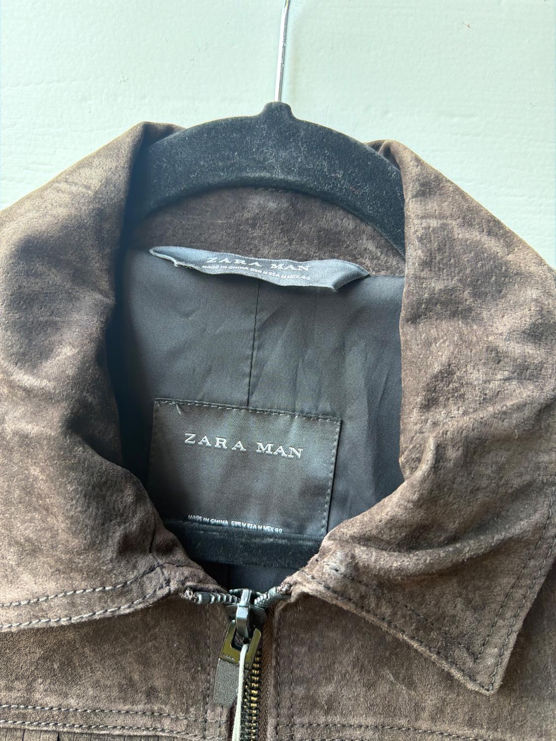 BROWN PREMIUM QUALITY SUEDE TASSELED ZIPPER JACKET - Image 3
