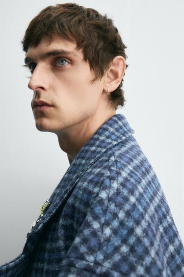 OVERSIZE CHECK COAT HARRY LAMBERT FOR ZARA X DISNEY - Blue by Zara - Image 5