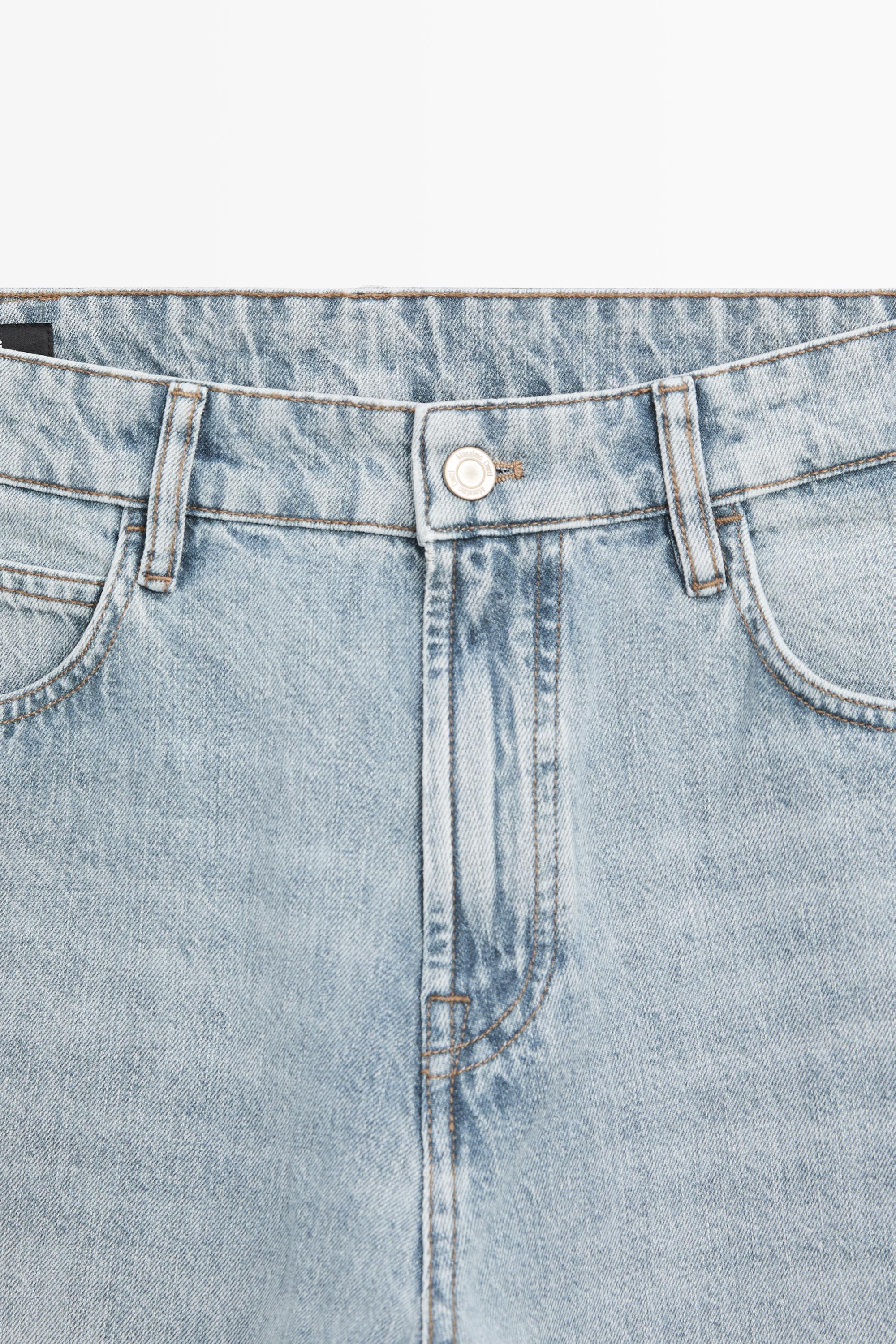 Tapered fit cotton jeans