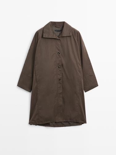 Zara Long parka with detachable gilet - Brown