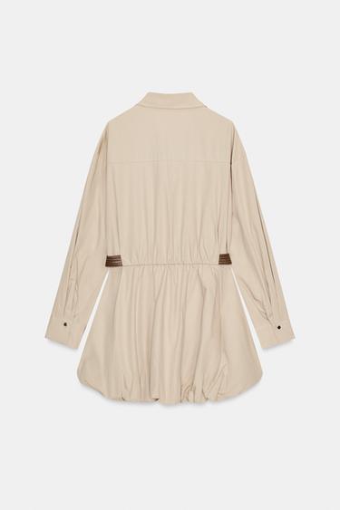 ROBE COURTE BALLON - Beige de Zara - Image 8