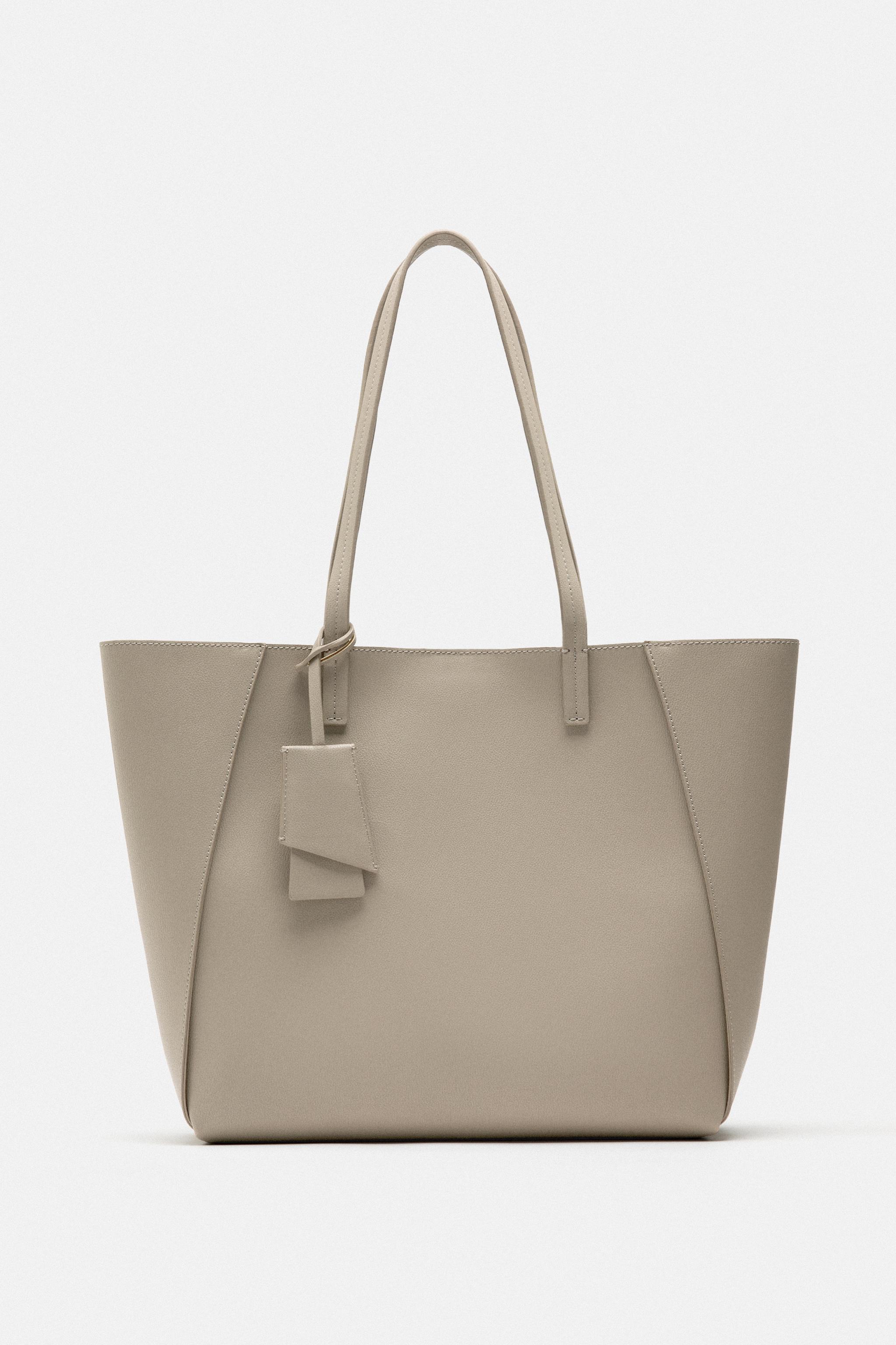 TOTE BAG WITH COMPARTMENTS Grey ZARA Australia