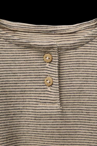 STRIPED T-SHIRT AND TROUSERS SET - camel by Zara