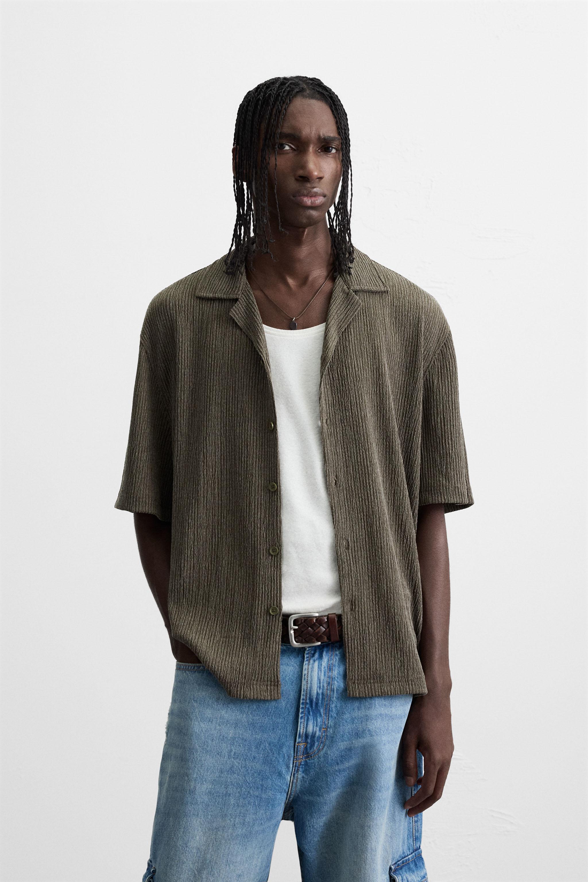 【PUNCHLINE】25SS★ Solunar Check Shirt Vintage Men's Wabash Discharge Dot Striped Work Shirt, Blue
