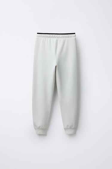 INTERLOCK SPORTY TROUSERS - Ecru by Zara - Image 1