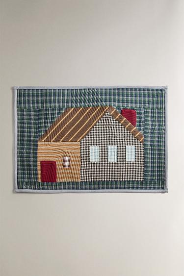 PATCHWORK HOUSE PLACEMAT - Green by Zara - Image 0
