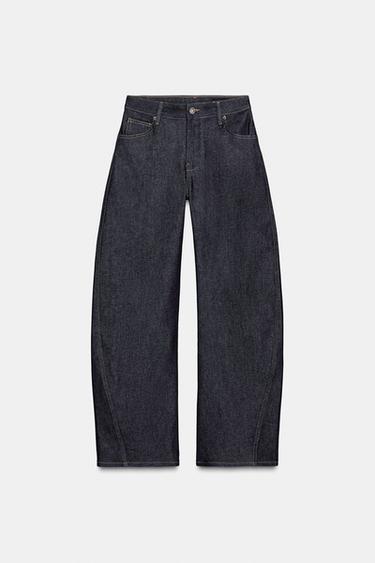 Zara ZW LOW-RISE STRAIGHT LEG JEANS - Blue