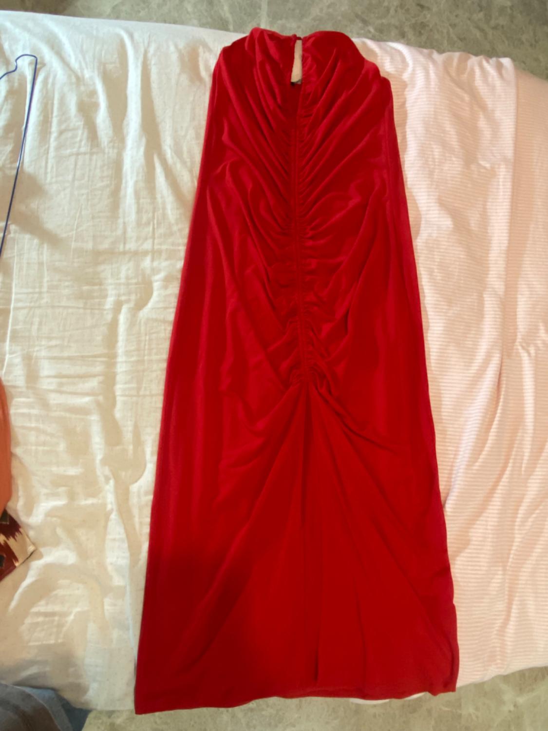 MIDI DRESS WITH GATHERED DETAIL - Image 3