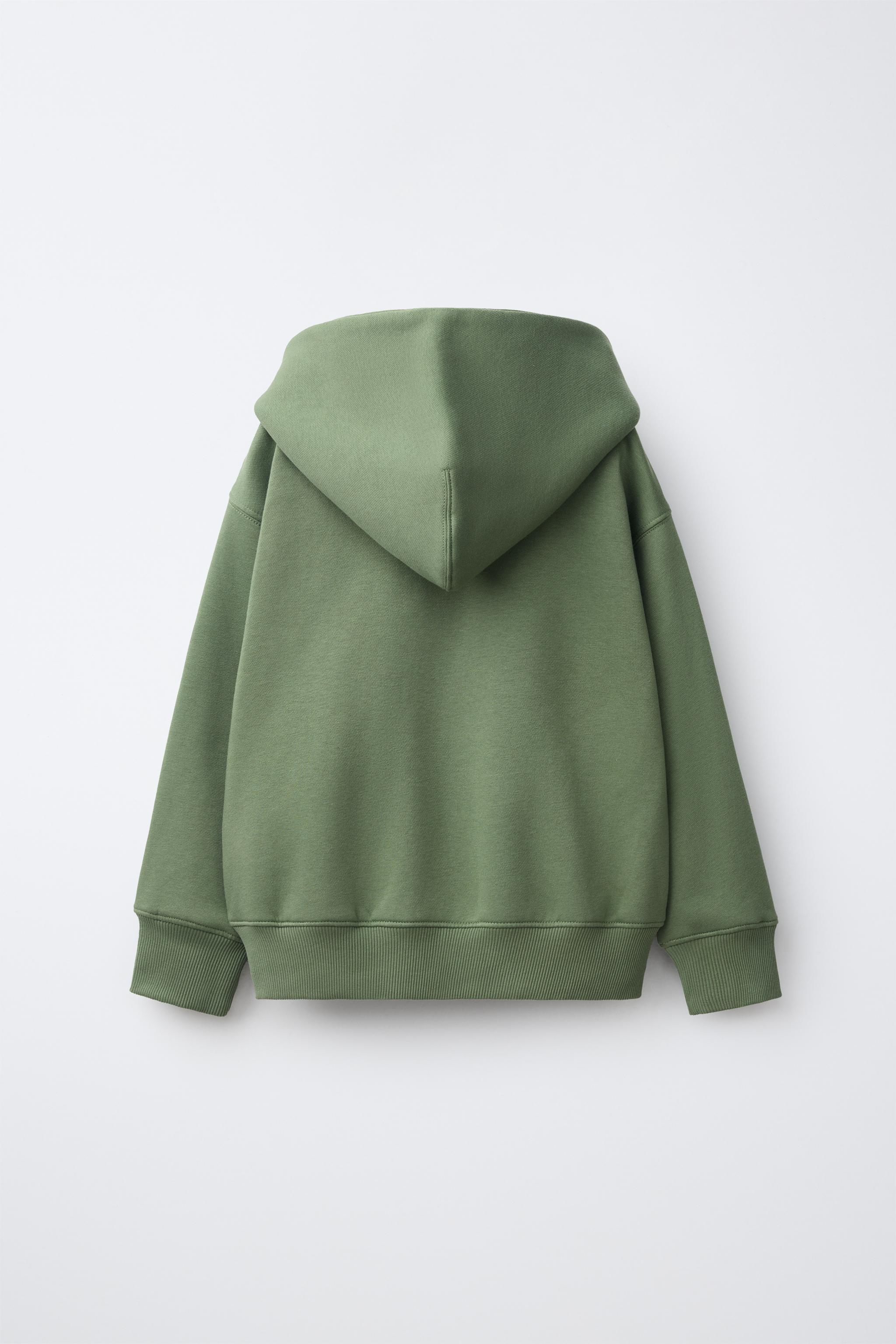 NUMBER PRINT ZIP-UP HOODIE