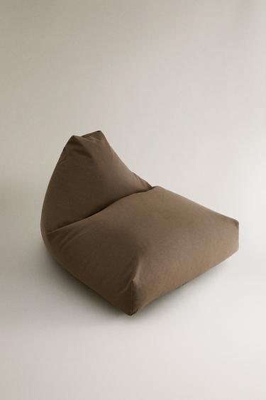 POUF EN COTON - Kaki de Zara - Image 1