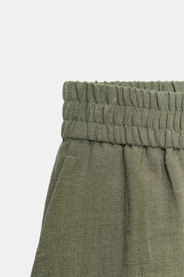 SHORT À REVERS - vert kaki-moyen de Zara - Image 8