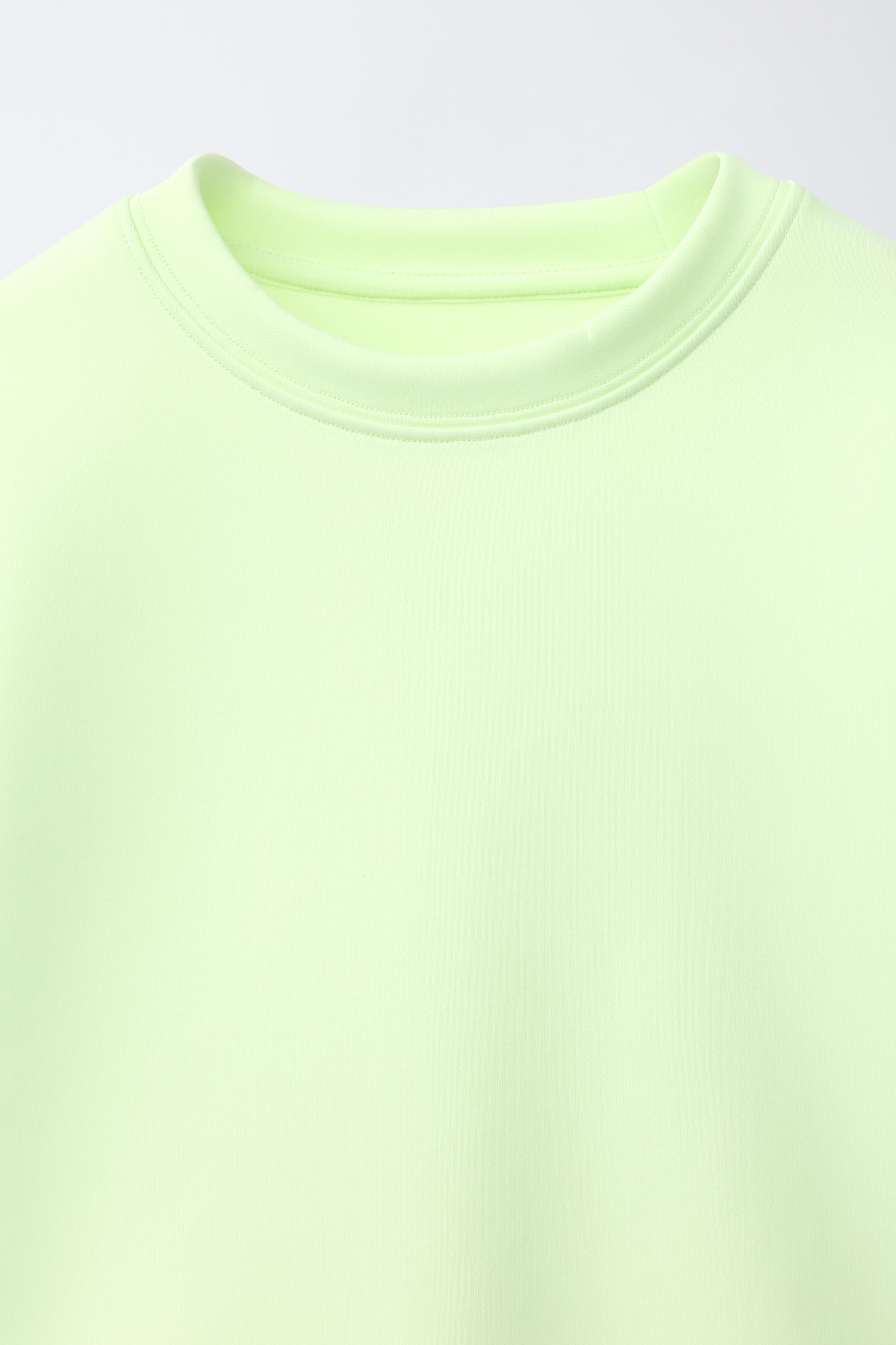 Zara NEON SPORTY NEOPRENE T-SHIRT — фото 3