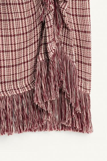 LIMITED EDITION FRINGED STRUCTURED SKIRT - Dark pink by Zara - Image 6