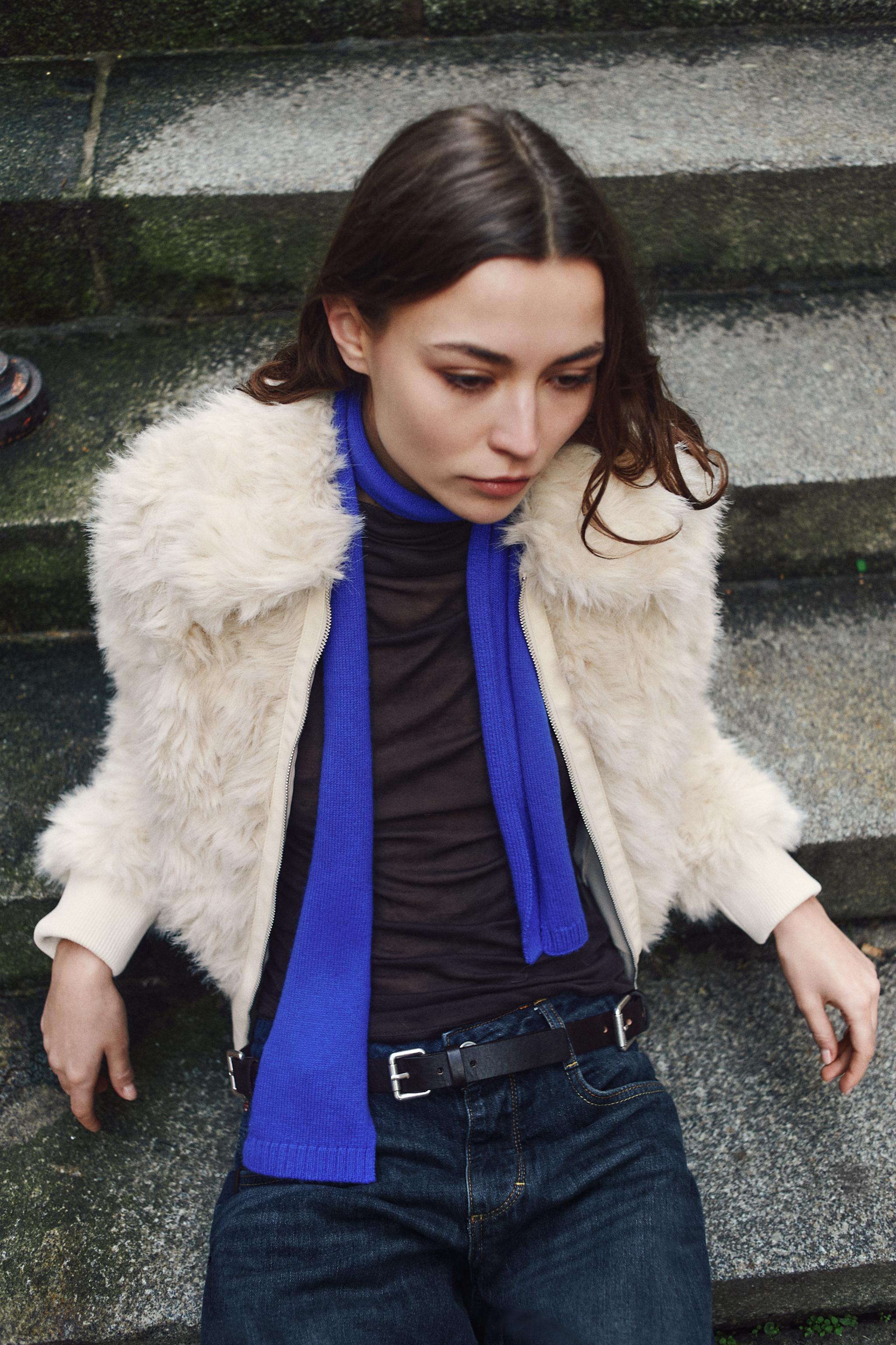 フェイクファーボンバージャケット - エクリュ | ZARA Japan / 日本