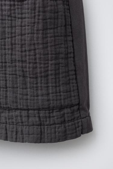 SHORT EN MATIÈRES VARIÉES ET TEXTURÉ - Gris anthracite de Zara - Image 3