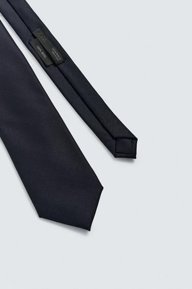 CRAVATE 100% LAINE - Bleu marine de Zara - Image 3
