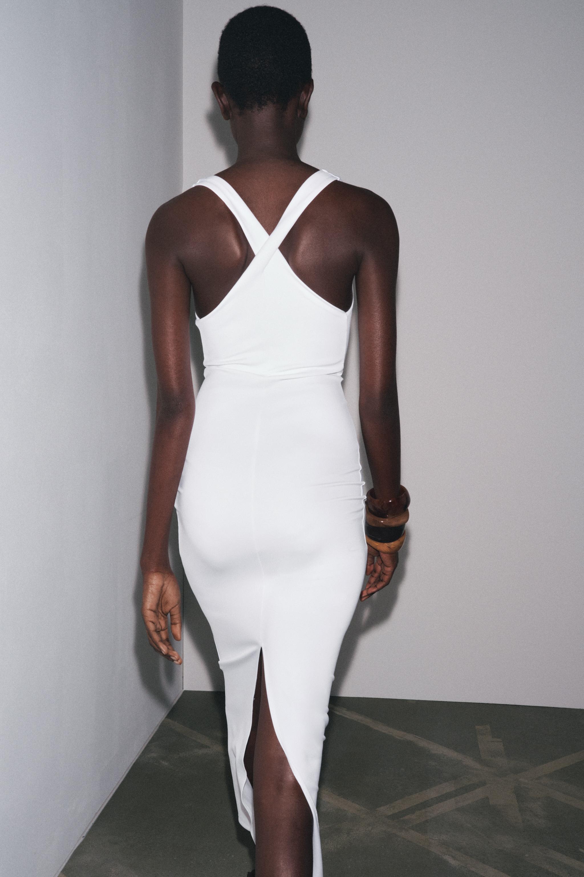 LONG POLYAMIDE BLEND DRESS