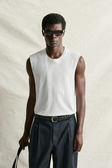 LIGHTWEIGHT RELAXED FIT TANK TOP — White 2