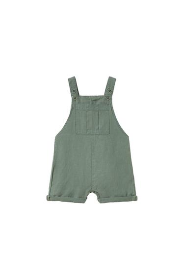 FLOWING LINEN BLEND DUNGAREES