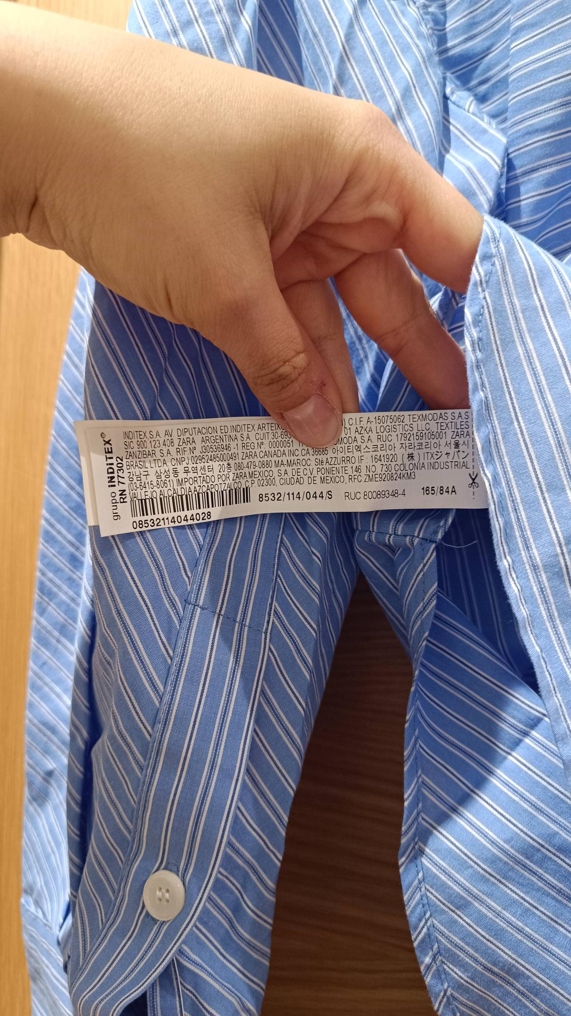 OVERSIZE ASYMMETRIC SHIRT WITH CONTRAST STRIPES - Image 8