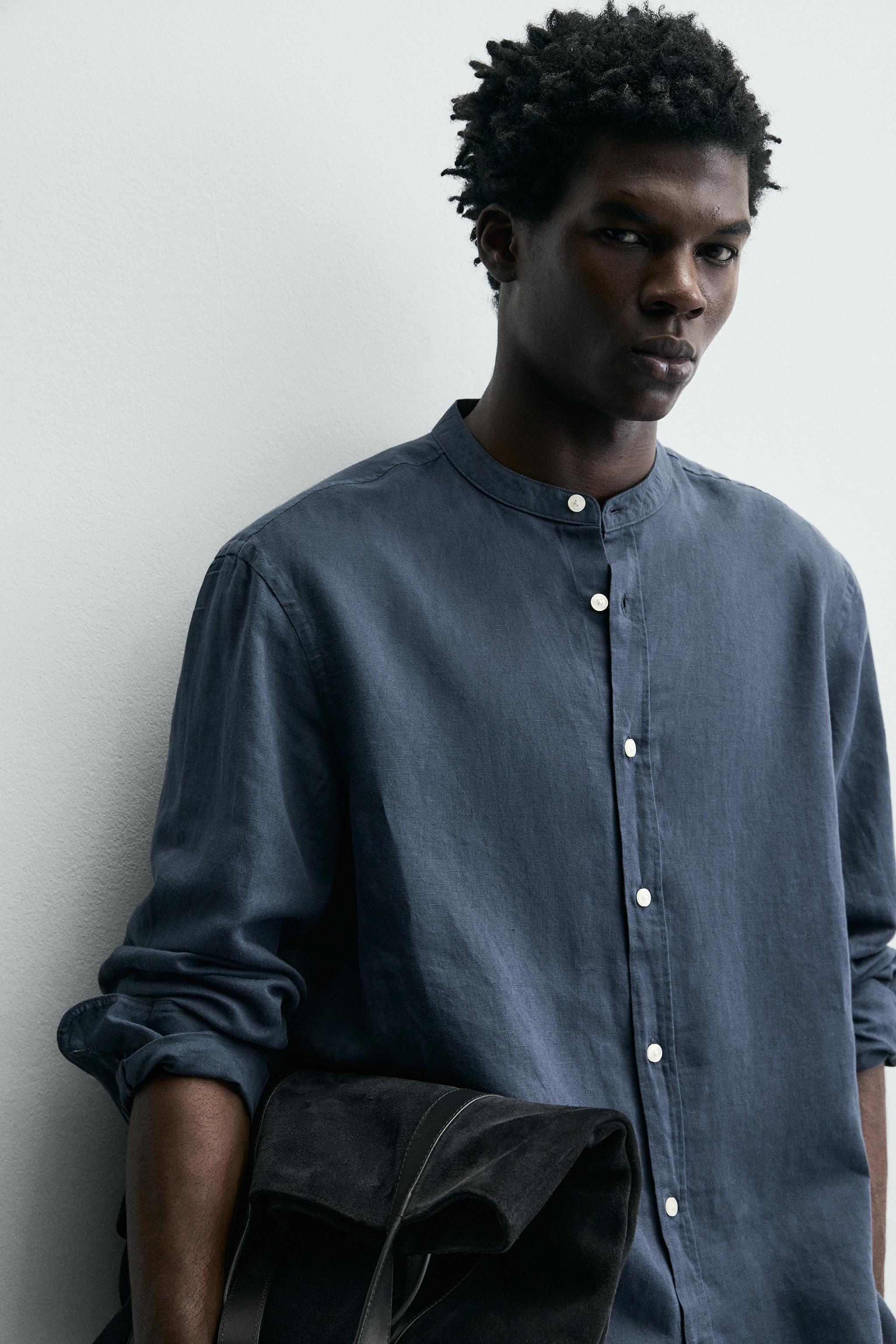 RELAXED FIT LINEN - COTTON SHIRT