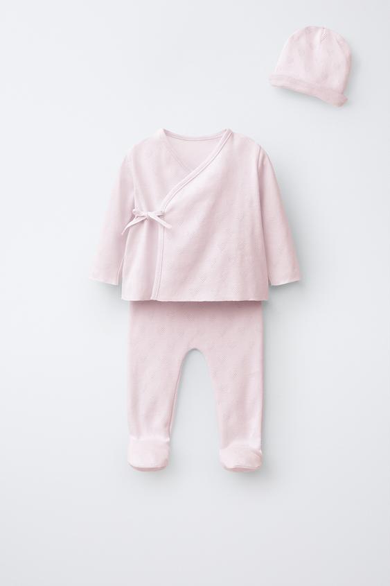 HEART NEWBORN SET WITH POUCH - Pink by Zara - Image 0