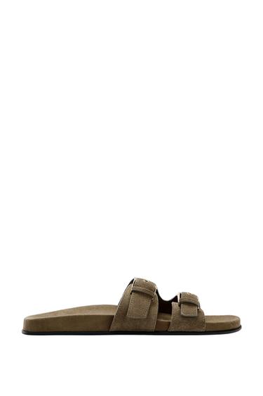 SANDALIA  HEBILLAS SERRAJE - Gris Topo de Zara