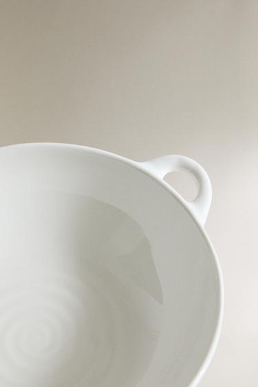 PORCELAIN SALAD BOWL WITH HANDLES - White by Zara - Image 2