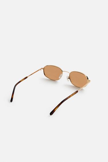 LUNETTES DE SOLEIL MÉTALLIQUES - Doré de Zara - Image 5