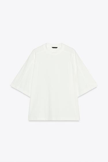 HAUT À ÉTIQUETTE - Blanc cassé de Zara - Image 4