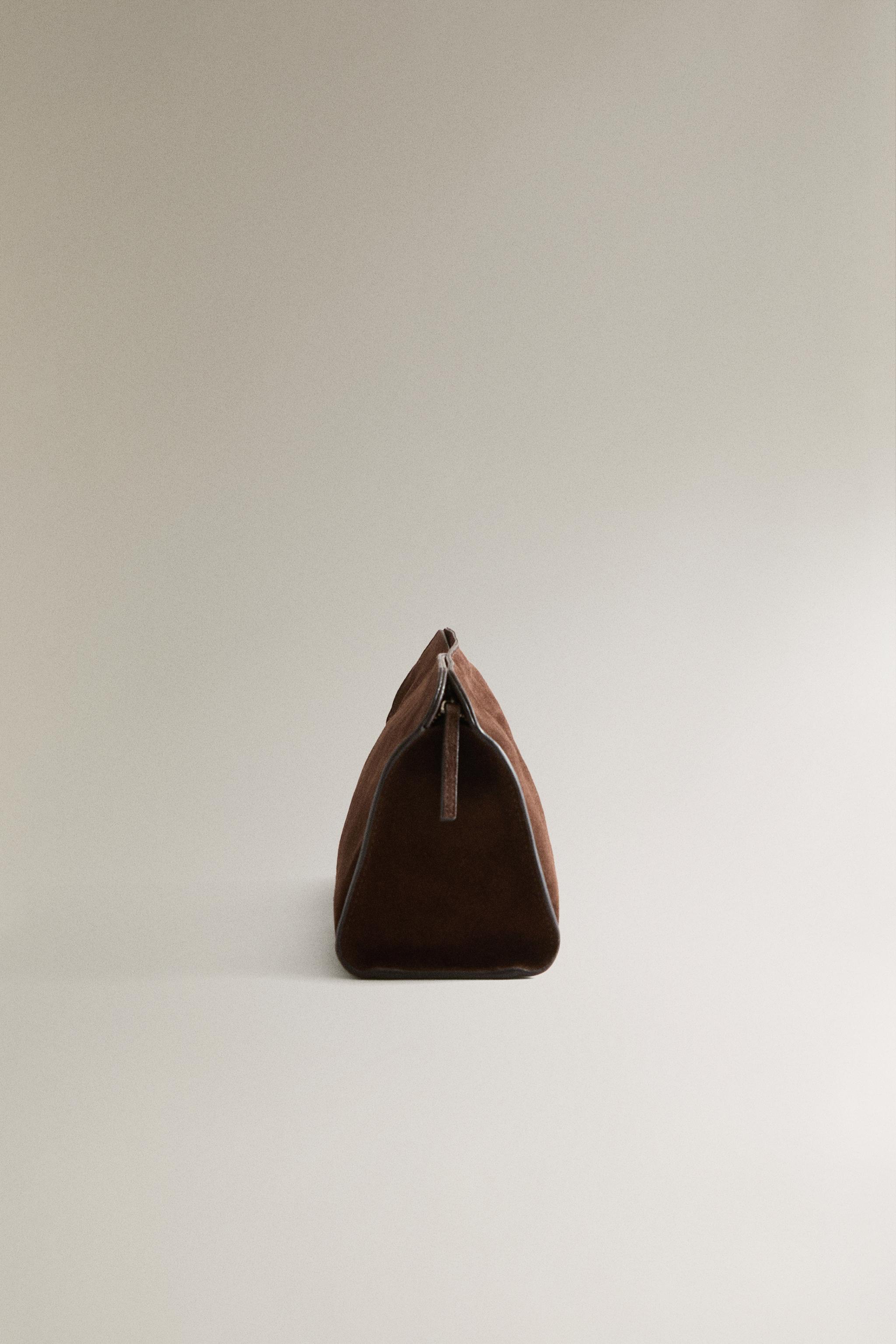 SPLIT LEATHER MAKEUP BAG