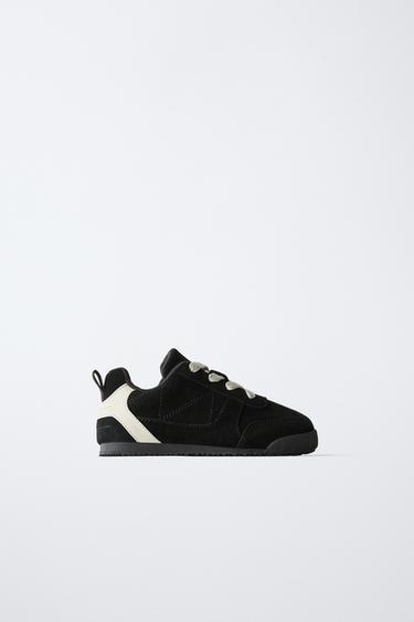 LEATHER TRAINERS - Black by Zara - Image 0