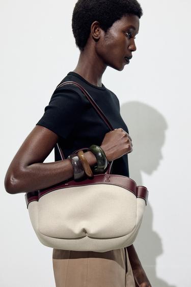 CANVAS TOTE BAG - Ecru by Zara - Image 0