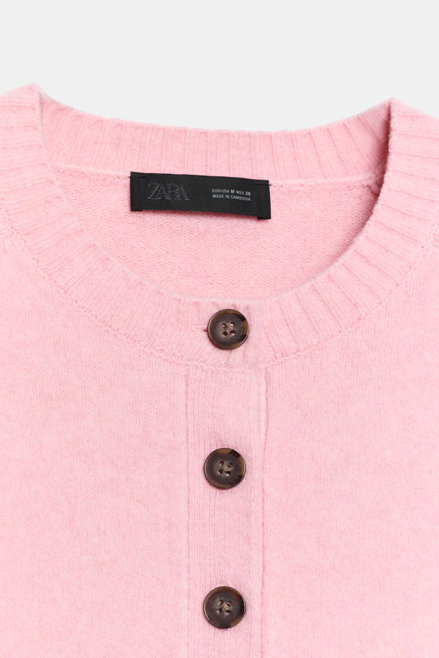 Женский свитер Zara Soft Touch Knit, цвет: Розовый — фото 9