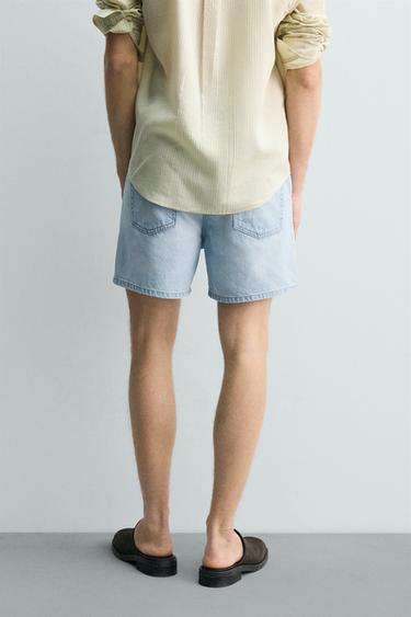 RELAXED FIT DENIM BERMUDA SHORTS - Light blue by Zara - Image 2