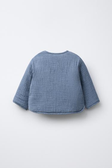 VESTE REMBOURRÉE TEXTURÉE - Bleu / Gris de Zara - Image 1