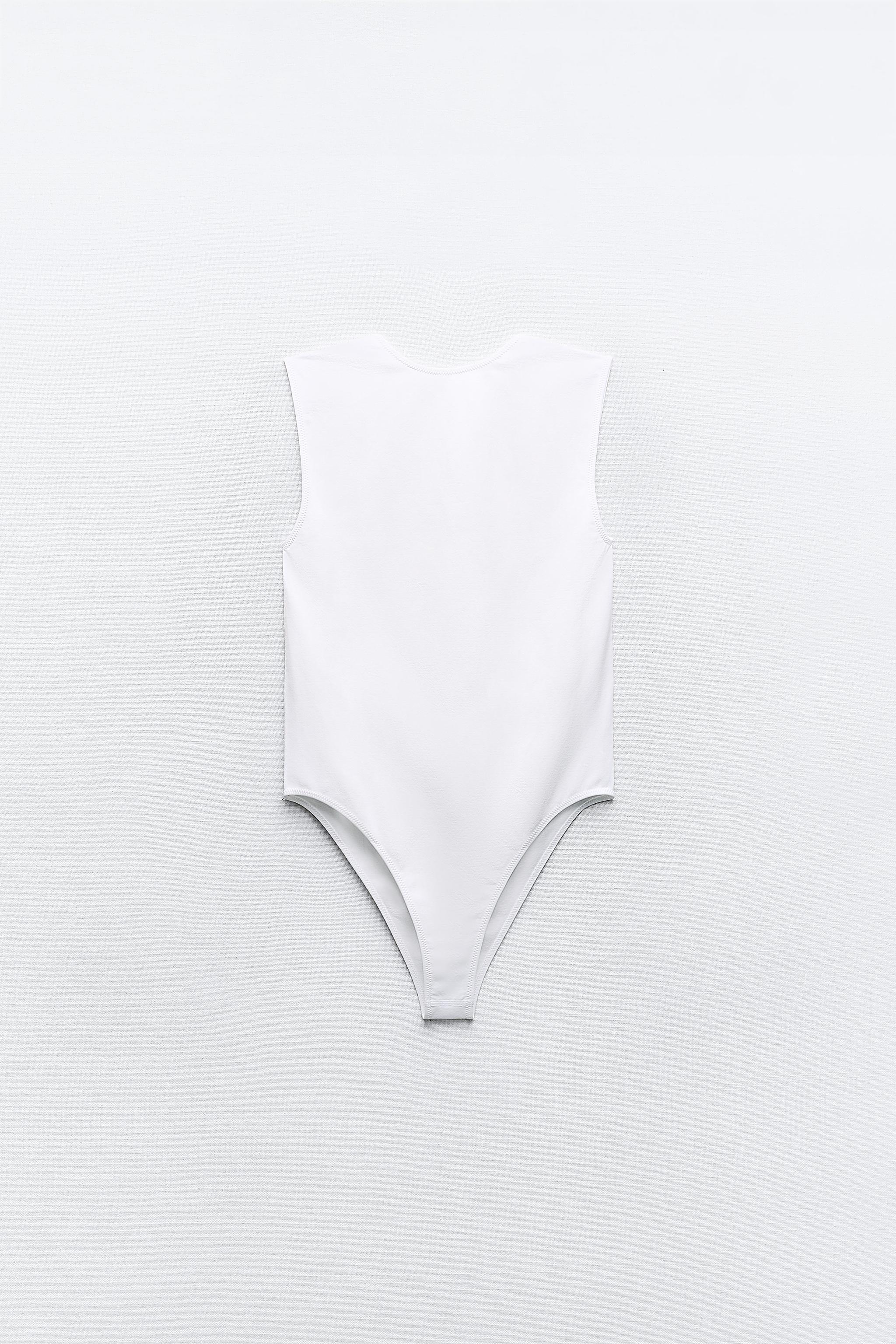 STRAP FITTED BODYSUIT - Oyster-white