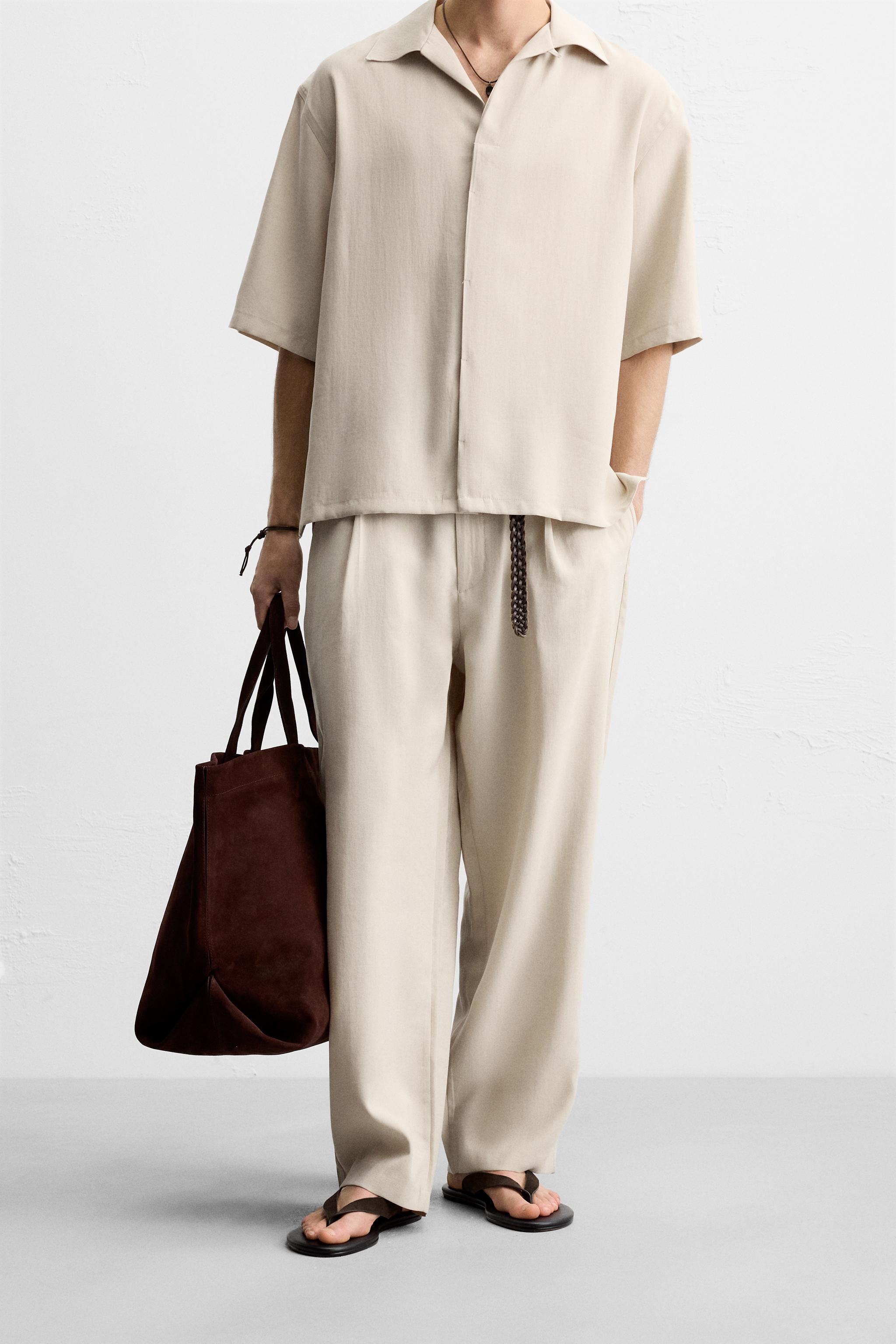 スペイン発送 ZARA フルイドジャカードパンツ セットアップも！ org.jpg