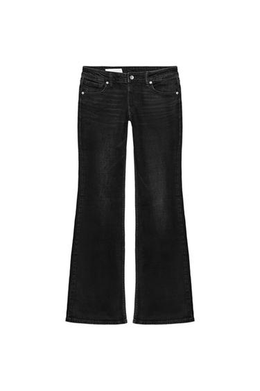 Zara TRF 低腰靴型牛仔褲 - 黑色