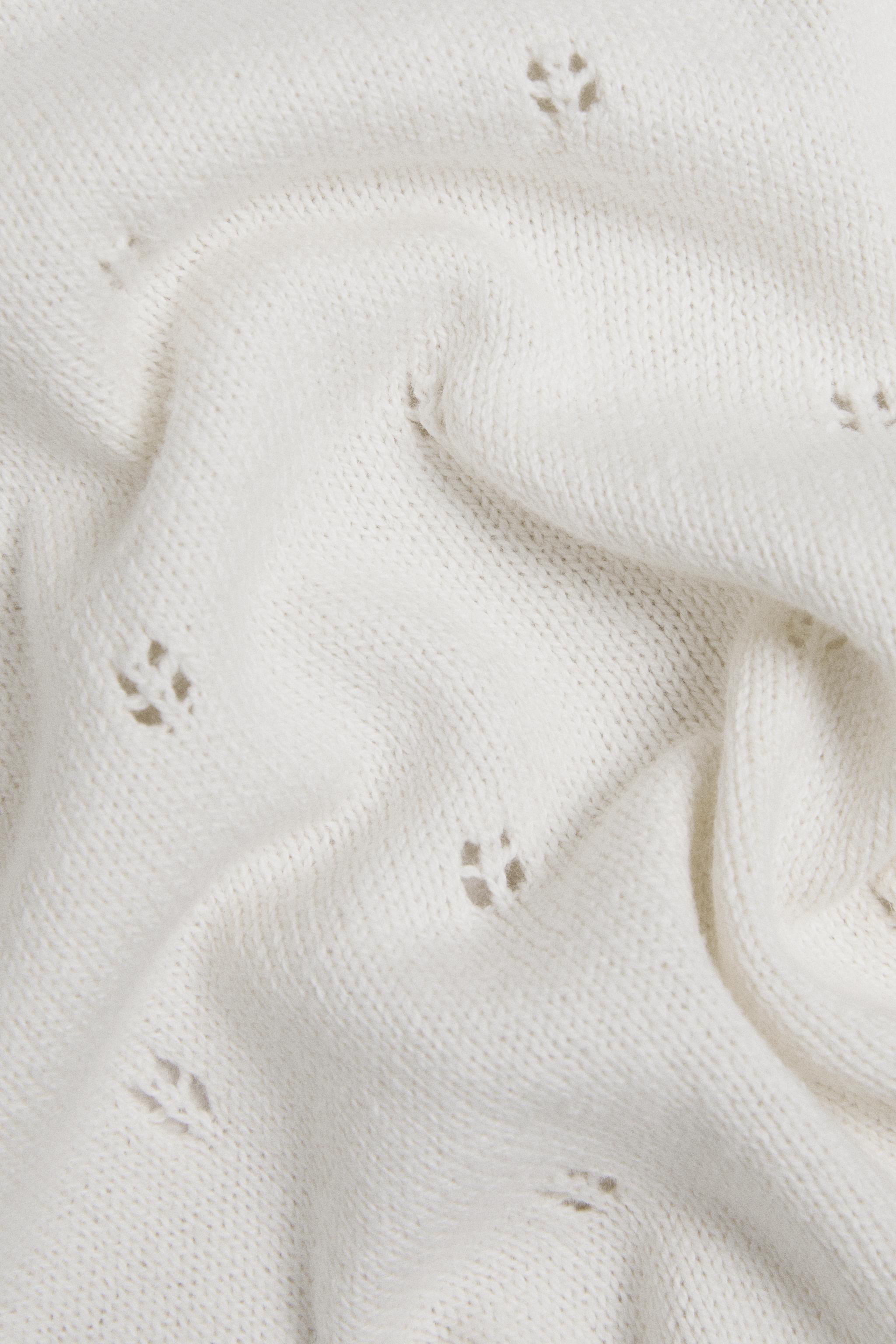POINTELLE COTTON BABY BLANKET