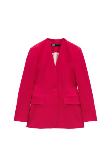 LAPELLESS FITTED BLAZER