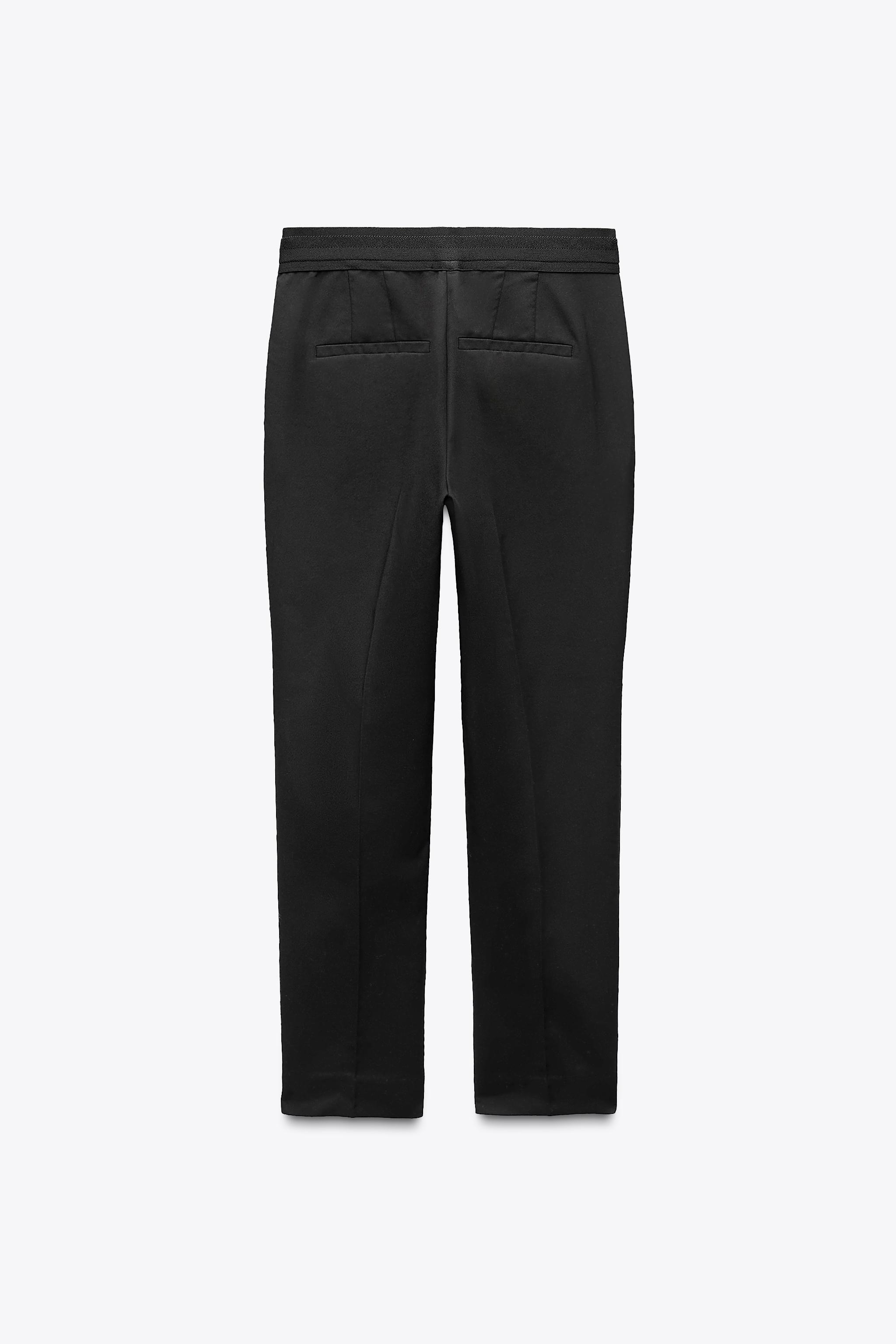 SOFT ANKLE-LENGTH PANTS - Dark indigo | ZARA United States