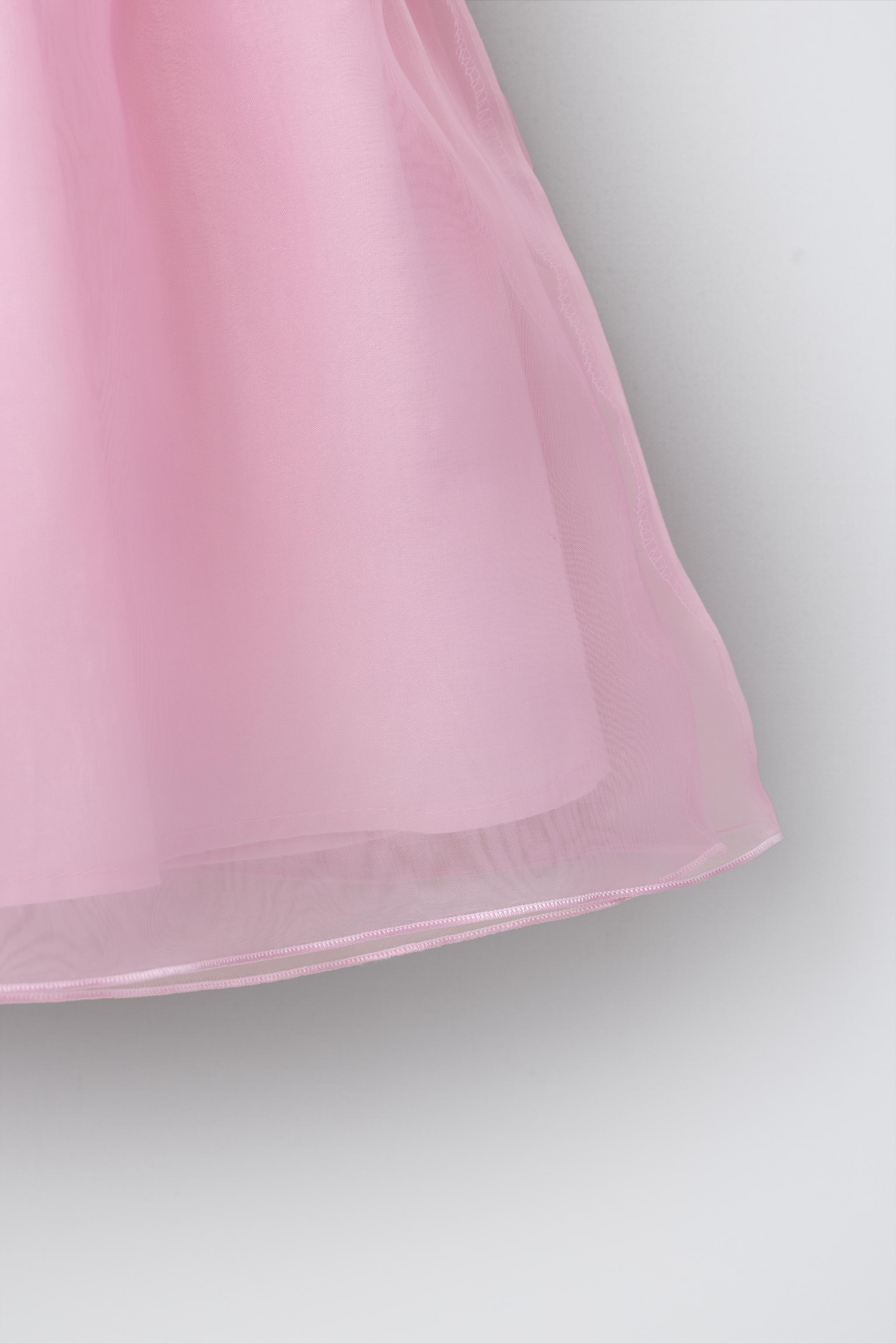 Детские платья Zara COMBINED ORGANZA DRESS — фото 4