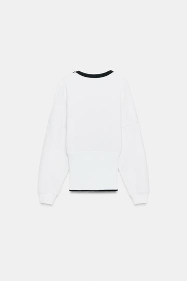 HAUT BOUTONS CANNELÉ - Blanc / Noir de Zara - Image 7