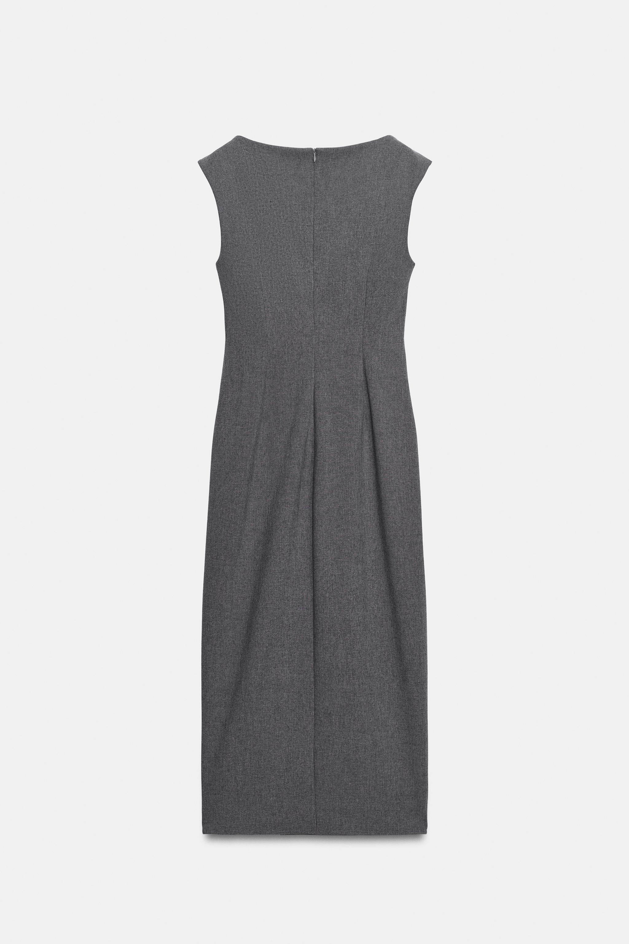 ノースリーブミディワンピース - グレーマール | ZARA Japan / 日本